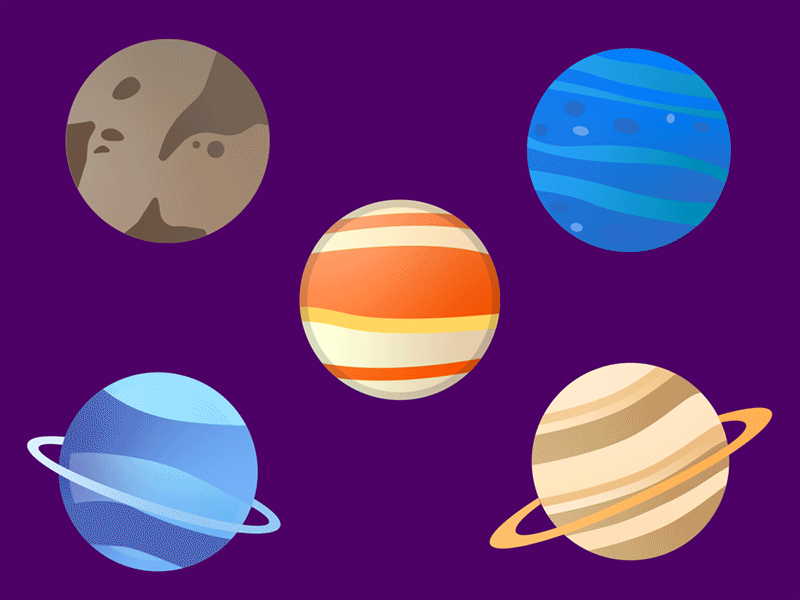 Planets 2 aftereffects flat design mars motiongraphics planets pluto solar system uranus ux uxui