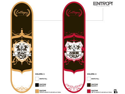 Zac Rose & Mike Crum's pro models for Entropy Skateboards