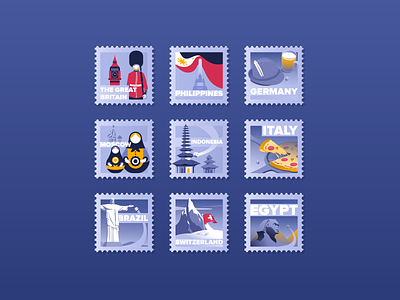 Stamps Series - Around the Globe