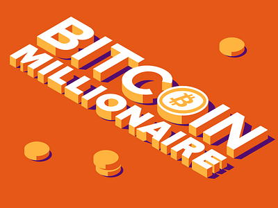 BTC Millionaire bitcoin btc coin coins crypto cryptocurrency design illustration vector
