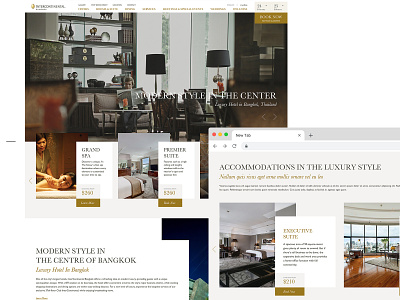 InterContinental Bangkok corporate design design hotel responsive web design ui design ux ui web