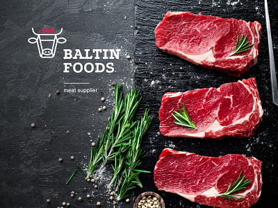 Baltin Foods | meat supplier | logo design identity logo design logotype