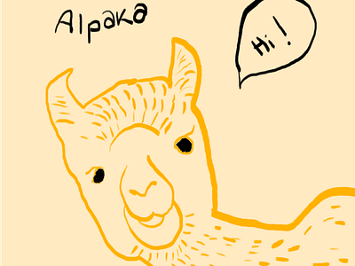 Alpaka affinitydesigner alpaca beeatrix design drawing hi illustration say vector