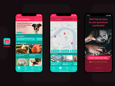 Perfpets animals app cats design design app dogs ios lover mobile pets ui ux visual