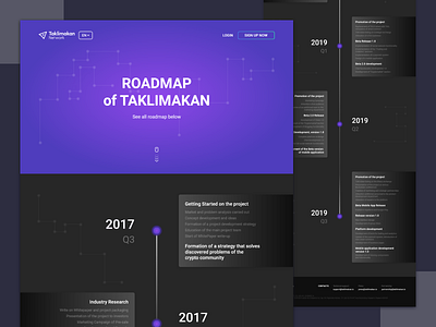 UX/UI Design concept for "Roadmap" theme