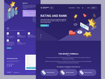 "Rating and rank" design flat illustration minimal typography ui ux web website