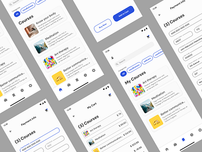 Mindfulness App — Studies app components daily ui designers mindfulness shopping cart ui ui design ux ux design