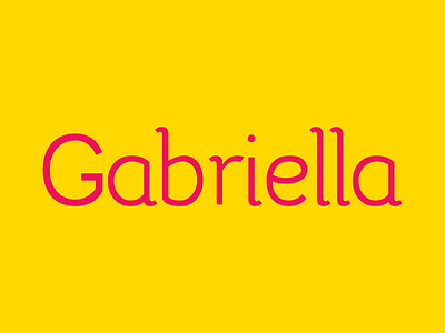 Gabriella Typeface Design