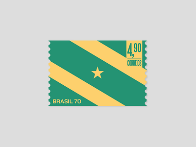 Stamp test Brazil brazil card colorful green identity layout olympics press print stamp visual yellow