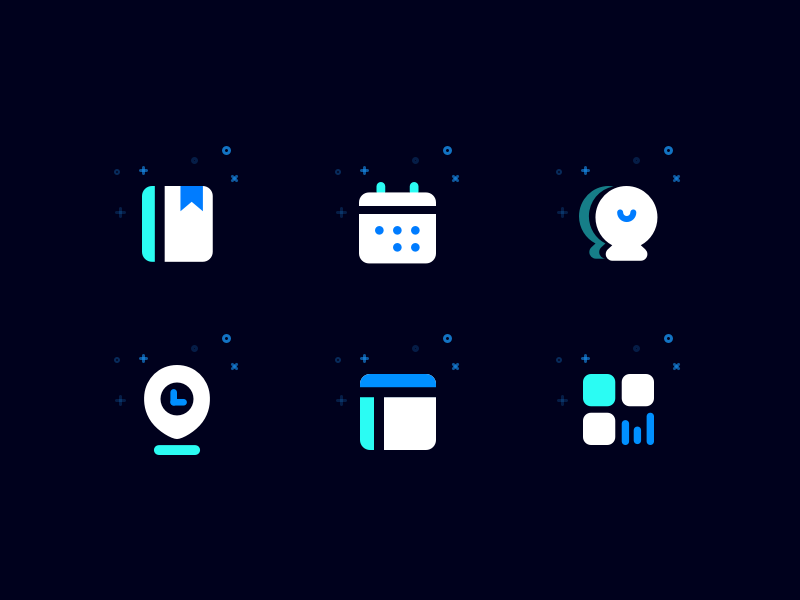 Education Icons Ver.2 night night sky design app qr code color calander attendance template grouping icons set icons pack education icons education course ui icons icon