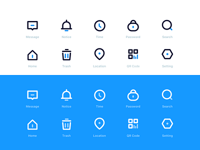 Some Icons Of Medic Tutor App app home icon location message notice password qr code search setting time trash
