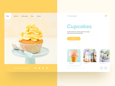 Dessert Shop Concept ui ui design web