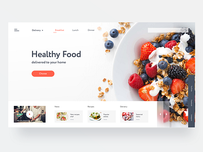 Healthy Food Design Concept food healthy ui design web webdesign