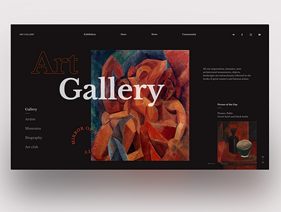 Art Gallery ui ui design web