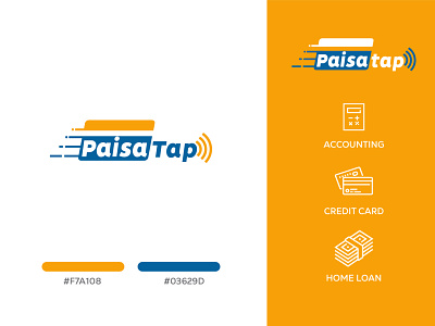 Branding logo- Paisa tab finance advisory branding creditcard design finance icon idenity illustrator logo mark website website design