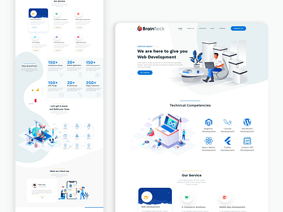 Brainfleck Software company landing page