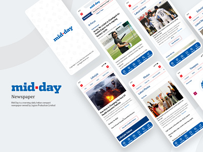 News App design : mid-day Newspaper