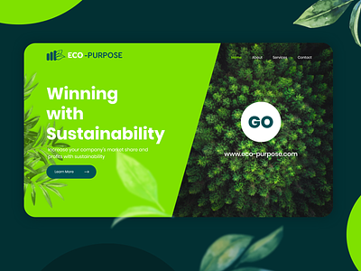 Eco-Purpose- Winning with Sustainability | Landing page concept branding design flat logo photoshop ui ux vector web website xd