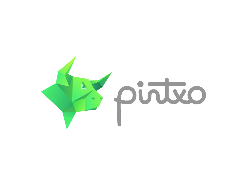 Pintxo Logo 2d animation branding bull flat gif identity lettering logo loop motion typography