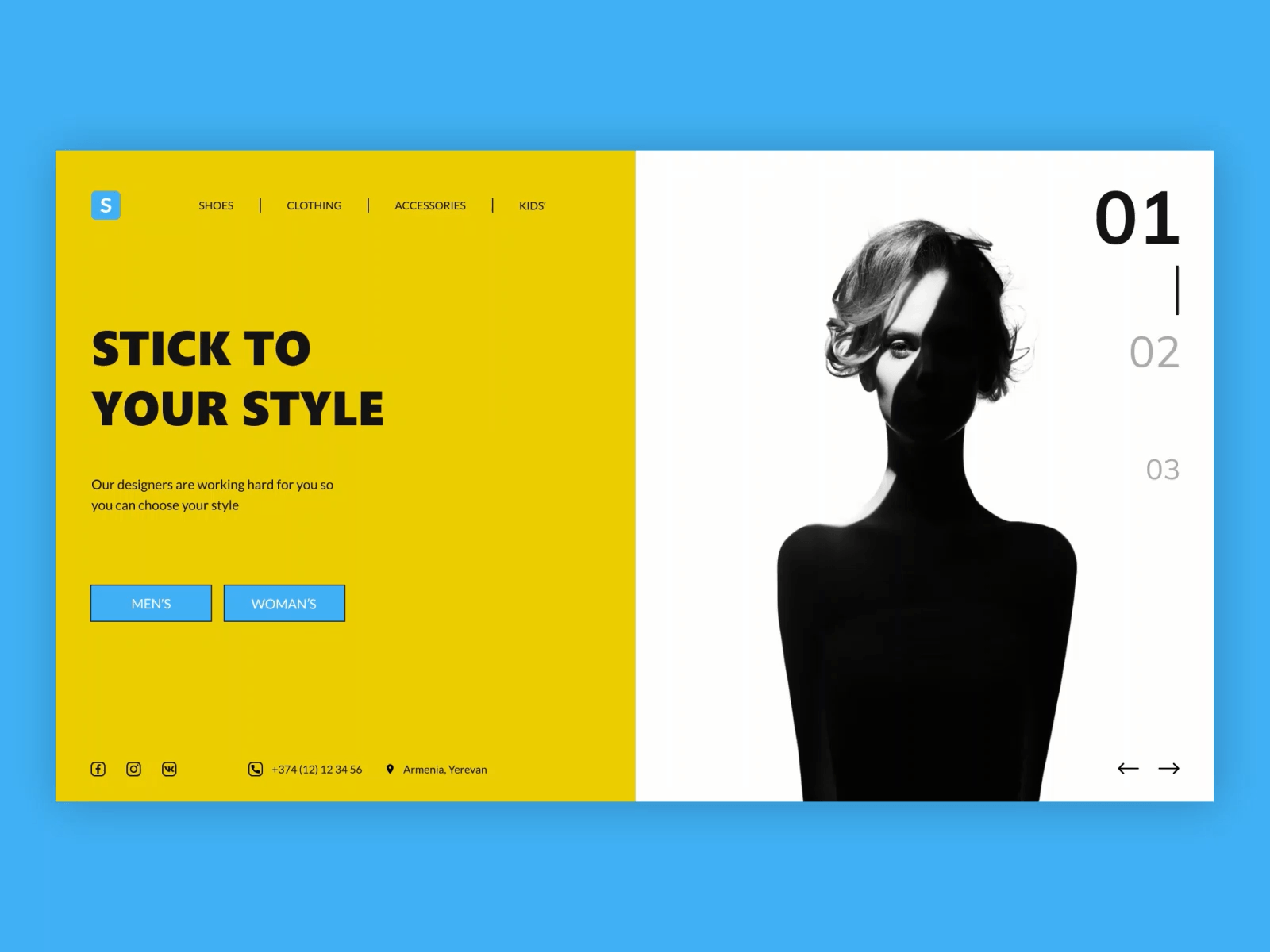 Style - website home page design