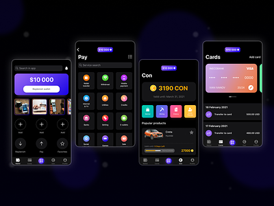 Wallet Redesign card darkmode design mining mobile payment mobiledesign newtrend pay payment products qrcode redesign service top100 uidesign uiux uxdesign wallet ui walletdesign walletux