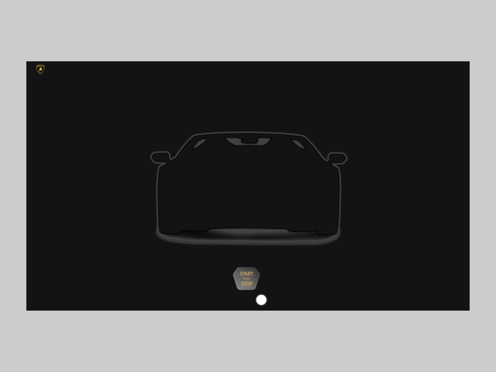 Lamborghini concept website home page animation
