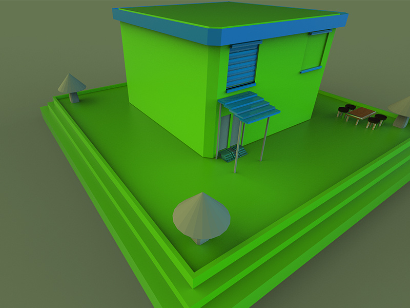 Cartoon house Model keyshot autodesk maya cartoon cartoon character house cartoon art