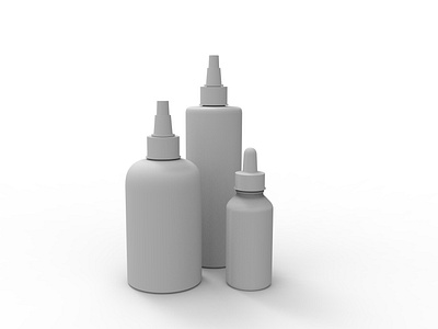 3d bottle model without texturing