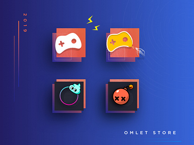 Omlet Arcade - Gaming style gradient practice 2019 app branding gradient color gradient icon illustration