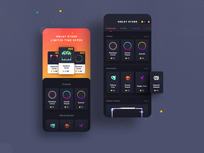 Omlet Arcade Store UI Design app design mobile ui uiux ux