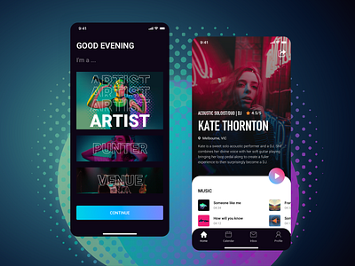 Music App app design ui