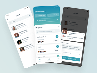 Business app app design flat ui