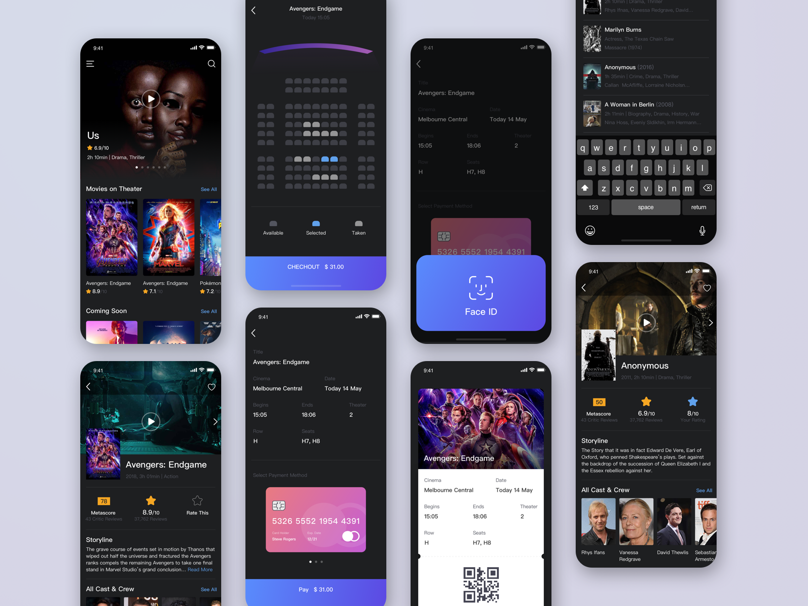 Movie App by Aaron Yi Liu on Dribbble