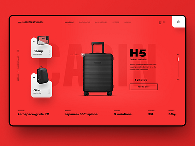 Luggage Shop Product Page