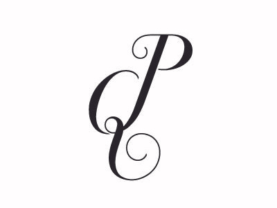 PQ jeweler lettermark script typography