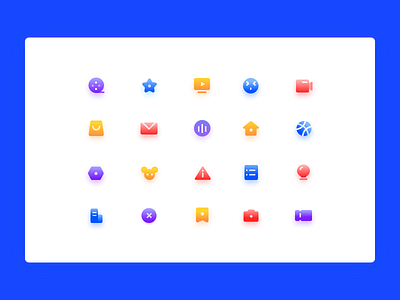 轻质感icons ui ux 向量 品牌 商标 插图 设计