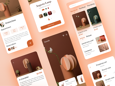 Furniture page collection app icon logo ui ux 品牌 图标 应用 插图 设计