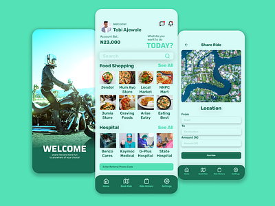 Ride Sharing App app branding graphic design ride ui
