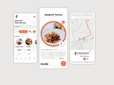 Food Delivery App Design! Hope you guys like it branding design freelance graphic design illustration ride ticket