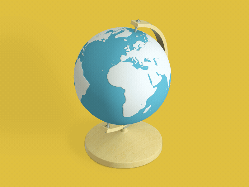 Globe 3d art animation c4d design motion octanerender