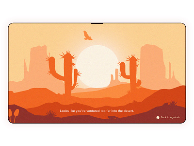 Creative 404 Error Page Design | #dribbbleweeklywarmup 404 404 error 404 error page 404 page creative desert design dribbbleweeklywarmup error found illustration inspiration minimal not page server smart webpage website