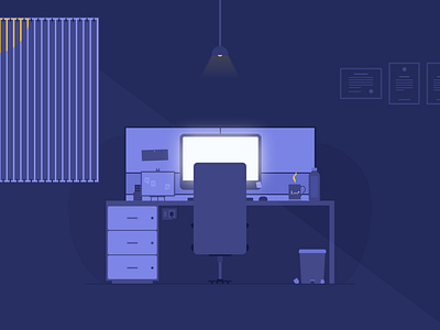 Office Desk Illustration