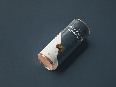 Sparkling Coffee - Can Design Alt. 01 branding can coffee design drink food illustrator logo packaging sparkling typography