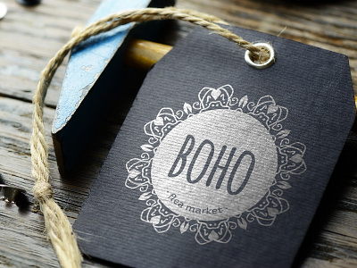 Boho Flea Market - Logo Design branding design flea illustration illustrator logo market typography