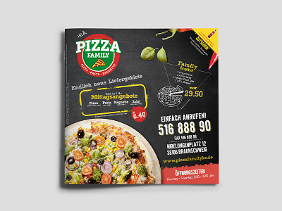 Pizza Family - Menu Design