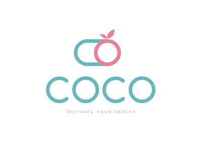 Coco - Logo Design branding corporate branding design female food healthy healthy food illustrator logo typography