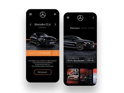 Mercedes CLA - Design sales app. app branding design mercedes mercedes benz minimalist ui ux