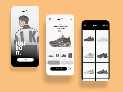 Nike - concept app store UI/UX