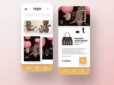 FENDI e-commerce luxury concept app adobexd branding business design ecommerce ecommerce app ecommerce design ecommerce shop editorial fendi luxury minimalist photoshop ui uiux web