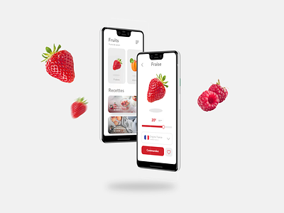 Fruits app design 🍑🍓